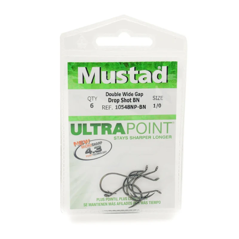 Mustad Hooks Double Wide Gap Dropshot Hook (10548NP)