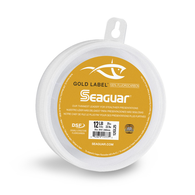 Seaguar Gold Label Fluorocarbon Line 25 Yards Leader Material Pony Spool - (GL25)