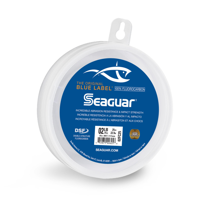 Seaguar Blue Label Fluorocarbon Line 25 Yards Leader Material Pony Spool - (FC25)