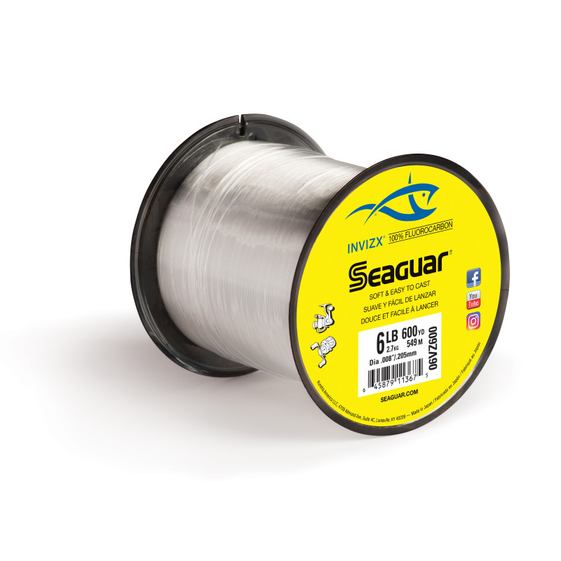 Seaguar Fluorocarbon InvizX 600 Yards Mini Bulk Spool - (VZ600)