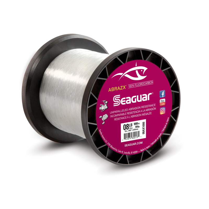 Seaguar AbrazX Fluorocarbon Line 1000 Yards Bulk Spool - (AX1000)