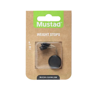 Mustad Weight Stops 10 Pack (MTW010-BL-6-10)