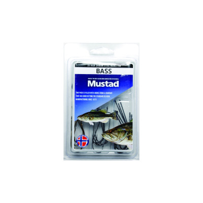 Mustad Bass Kit Assorted Hooks BULK 35 Pack (HOOKS-MUSTAD-KIT-BASS)