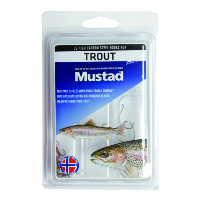 Mustad Hooks Trout Kit BULK 35 Pack (HOOKS-MUSTAD-KIT-TROUT)