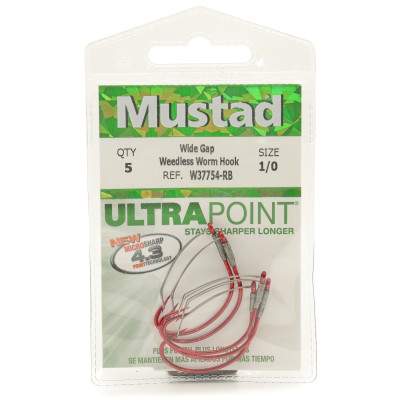 Mustad Hooks Wide Gap Weedless Hook (W37754NP)